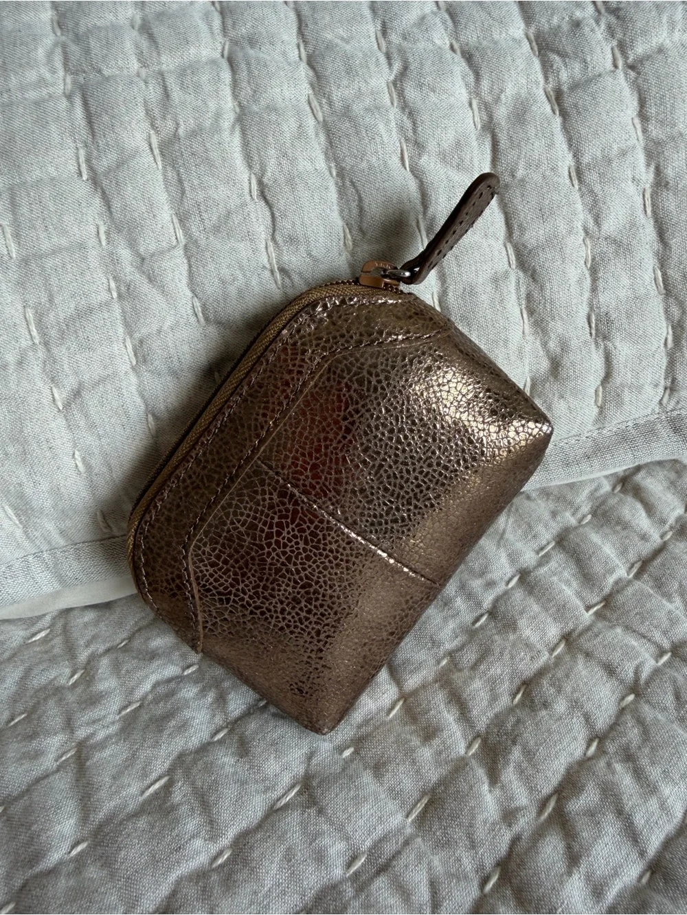 Brighton Metallic NWOT Bronze Heart Accent Coin Pouch 4.5x3.25